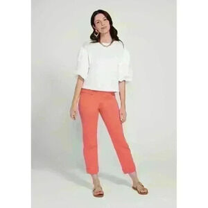NWT Betabrand Easy Crop Trouser‎ Melon Sz L